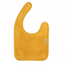 Bavoir grand avec bouton 26 x 38 cm Oker