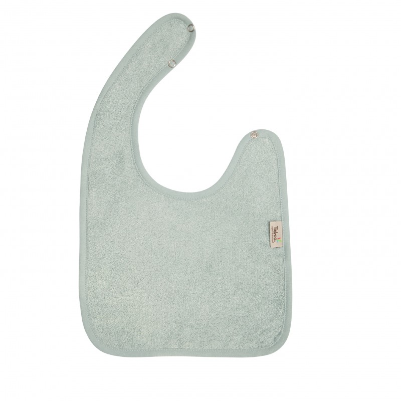 Bavoir grand avec bouton 26 x 38 cm Sea blue