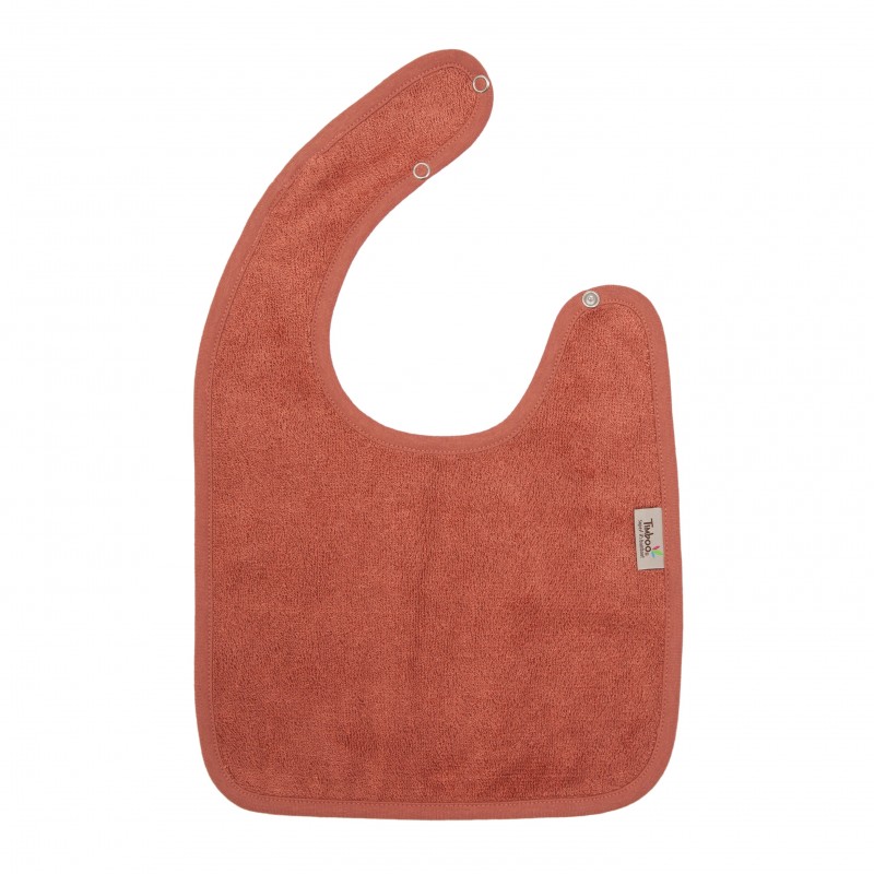 Bavoir grand avec bouton 26 x 38 cm Apricot blush
