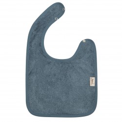 Bavoir grand avec bouton 26 x 38 cm Marin