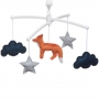 Mobile musical Lune et étoiles Renard gris (Mary Poppins)