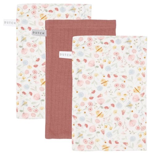Gants de toilette Lot Pure Pink Blush / Flowers & Butterflies