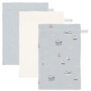 Gants de toilette Lot Sailors Bay Blue/Pure Soft White/Pure Soft Blue