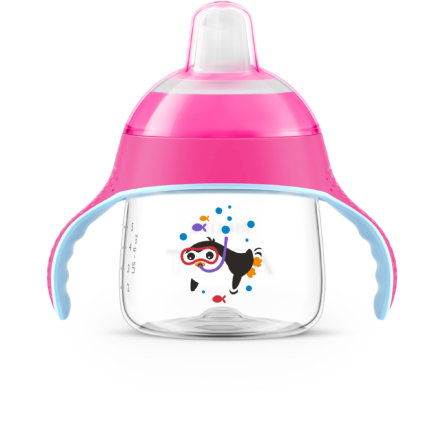 Tasse à bec 200ml avec embout moelleux rose